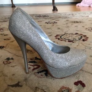 5 inch silver high heels